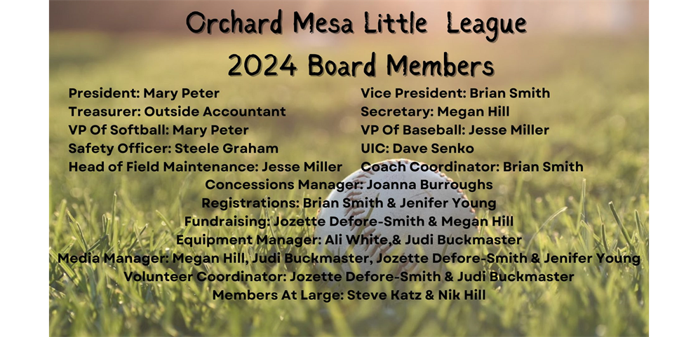 Meet your new board members!!